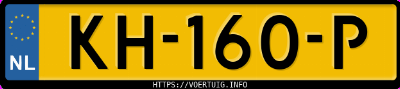 Kenteken afbeelding van KH160P, zwarte Porsche Boxster S