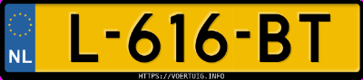 Kenteken afbeelding van L616BT, bruine Porsche Taycan