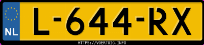 Kenteken afbeelding van L644RX, blauwe Porsche Taycan