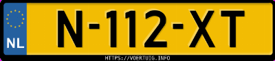 Kenteken afbeelding van N112XT, witte Porsche Taycan 4 Gts