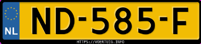 Kenteken afbeelding van ND585F, zwarte Porsche Panamera 4s Diesel