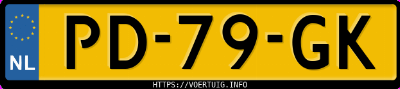 Kenteken afbeelding van PD79GK, grijze Porsche 944