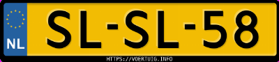 Kenteken afbeelding van SLSL58, blauwe Porsche 911 Carrera
