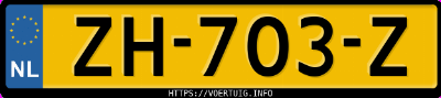 Kenteken afbeelding van ZH703Z, rode Porsche 911 Gt3