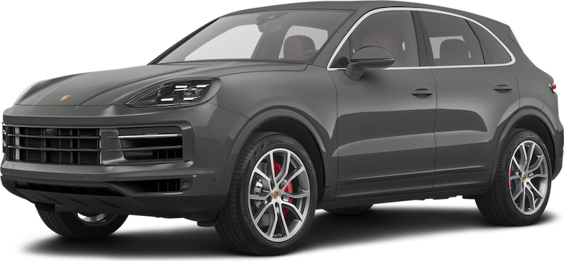 Afbeelding van P967ZR, grijze Porsche Cayenne Turbo S E-Hybrid 4.0 stationwagen