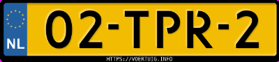 Kenteken afbeelding van 02TPR2, blauwe Renault Trafic Dci115