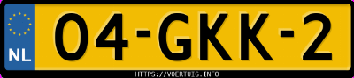 Kenteken afbeelding van 04GKK2, grijze Renault Koleos 2.5 16v