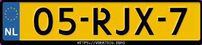 Kenteken afbeelding van 05RJX7, gele Renault Twingo 1.2 16v