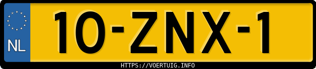 Kenteken afbeelding van 10ZNX1, rode Renault Twingo