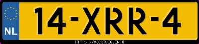 Kenteken afbeelding van 14XRR4, paarse Renault Twingo 1.2 75