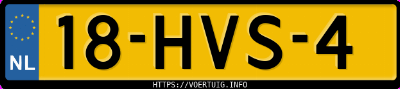 Kenteken afbeelding van 18HVS4, beige Renault Clio