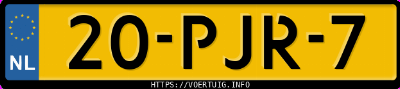 Kenteken afbeelding van 20PJR7, blauwe Renault Twingo 1.2 16v