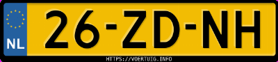 Kenteken afbeelding van 26ZDNH, zwarte Renault Clio 1.6 16v