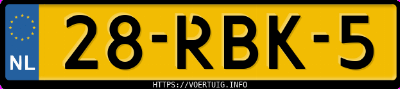 Kenteken afbeelding van 28RBK5, witte Renault Megane Tce 130