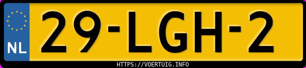 Kenteken afbeelding van 29LGH2, grijze Renault Twingo