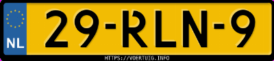 Kenteken afbeelding van 29RLN9, gele Renault Twingo 1.2 16v