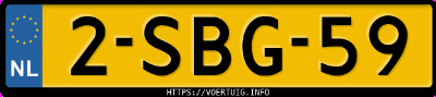 Kenteken afbeelding van 2SBG59, grijze Renault Trafic 1200 L2 H1 1.9dci