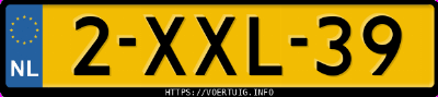 Kenteken afbeelding van 2XXL39, bruine Renault Twingo