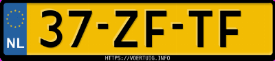 Kenteken afbeelding van 37ZFTF, blauwe Renault Twingo 1.2 16v