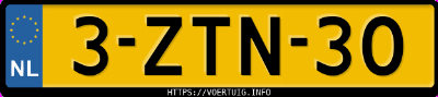 Kenteken afbeelding van 3ZTN30, grijze Renault Clio 90