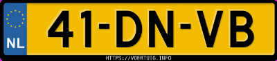 Kenteken afbeelding van 41DNVB, witte Renault Twingo