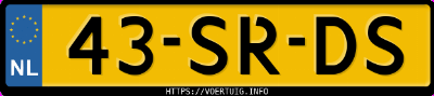 Kenteken afbeelding van 43SRDS, zwarte Renault Clio 1.4 16v