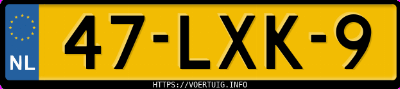 Kenteken afbeelding van 47LXK9, zwarte Renault Megane Scenic Grand 1.4 130