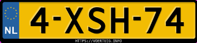 Kenteken afbeelding van 4XSH74, rode Renault Clio 1.5dci 90