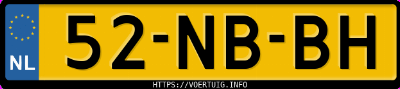 Kenteken afbeelding van 52NBBH, witte Renault Master T28 2.2dci
