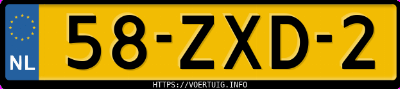 Kenteken afbeelding van 58ZXD2, grijze Renault Clio 90