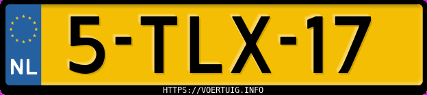 Kenteken afbeelding van 5TLX17, grijze Renault Twingo