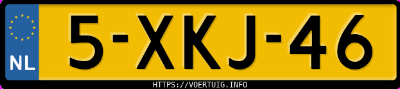 Kenteken afbeelding van 5XKJ46, witte Renault Megane Scenic