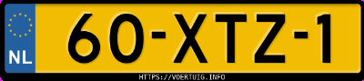 Kenteken afbeelding van 60XTZ1, witte Renault Twingo 1.2 75