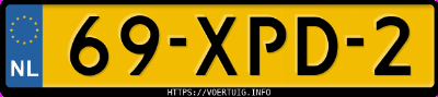 Kenteken afbeelding van 69XPD2, bruine Renault Clio 1.2 75