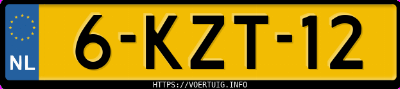Kenteken afbeelding van 6KZT12, zwarte Renault Megane 1.5dci 110