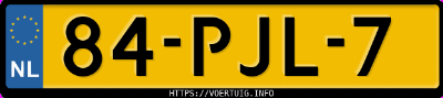 Kenteken afbeelding van 84PJL7, zwarte Renault Twingo 1.2 16v