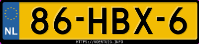 Kenteken afbeelding van 86HBX6, blauwe Renault Kangoo 1.6 16v