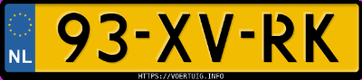 Kenteken afbeelding van 93XVRK, grijze Renault Megane Scenic Ii