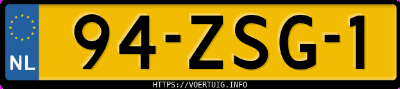 Kenteken afbeelding van 94ZSG1, grijze Renault Master 3.3