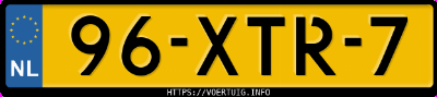 Kenteken afbeelding van 96XTR7, witte Renault Kangoo 1.6 110