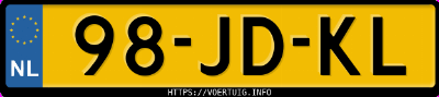 Kenteken afbeelding van 98JDKL, rode Renault Espace