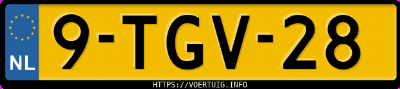 Kenteken afbeelding van 9TGV28, blauwe Renault Twingo 1.2 16v