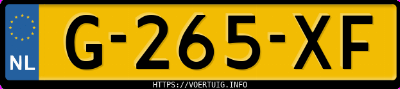 Kenteken afbeelding van G265XF, blauwe Renault Zoe R135