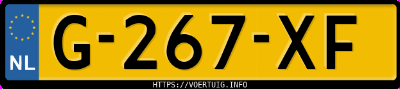 Kenteken afbeelding van G267XF, zwarte Renault Zoe R135