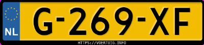 Kenteken afbeelding van G269XF, blauwe Renault Zoe R135