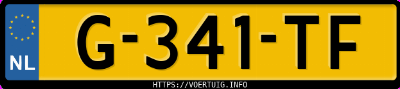 Kenteken afbeelding van G341TF, witte Renault Clio 75