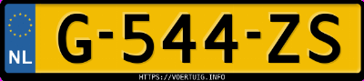 Kenteken afbeelding van G544ZS, witte Renault Zoe R135