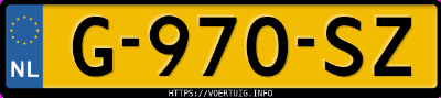 Kenteken afbeelding van G970SZ, zwarte Renault Clio 75