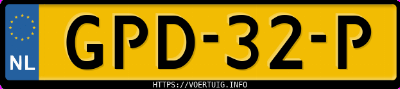 Kenteken afbeelding van GPD32P, zwarte Renault Captur E-Tech Hybrid