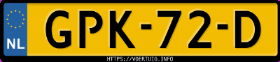 Kenteken afbeelding van GPK72D, rode Renault Arkana E-Tech